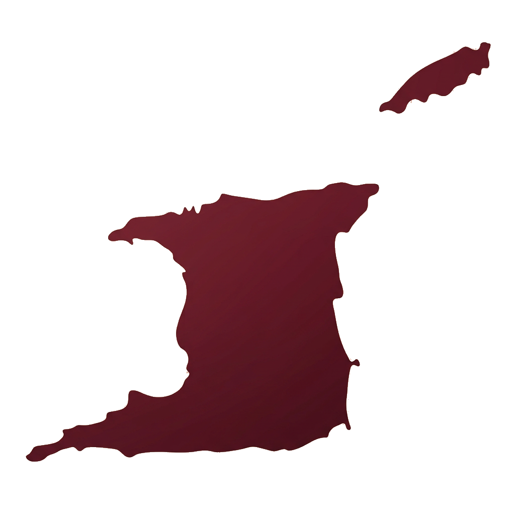 Map of Trinidad and Tobago marking Flair Fusion service zones